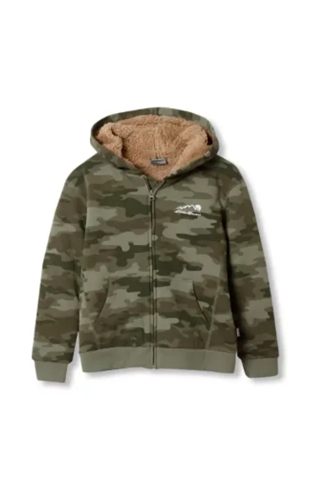 Eddie Bauer Boys' Camp Fleece Faux Shearling Full-Zip Hoodie 1 Eddie Bauer Boys' Camp Fleece Faux Shearling Full-Zip Hoodie