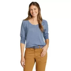 Eddie Bauer Women's Gate Check Long-Sleeve T-Shirt