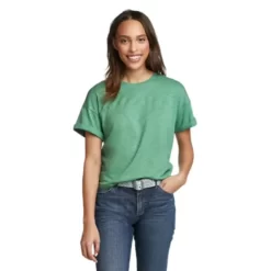 Eddie Bauer Women's Gate Check Crewneck T-Shirt -Eddie Bauer Shop https3A2F2Feddiebauer.scene7 .com2Fis2Fimage2FEddieBauer2FD0314796 736C1 640x