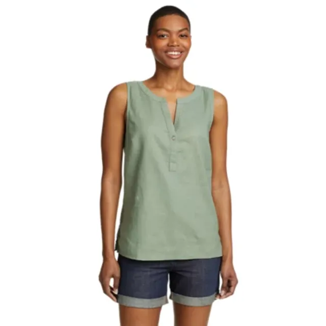 Eddie Bauer Women's EB Hemplify Sleeveless Beach Shirt 1 Eddie Bauer Women's EB Hemplify Sleeveless Beach Shirt