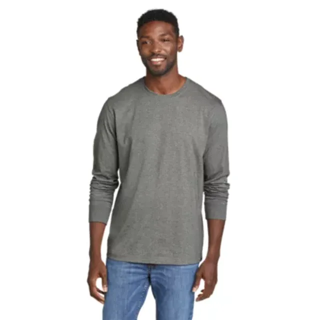 Eddie Bauer Men's Legend Wash 100% Cotton Long-Sleeve Classic T-Shirt 5 Eddie Bauer Men's Legend Wash 100% Cotton Long-Sleeve Classic T-Shirt - Image 5