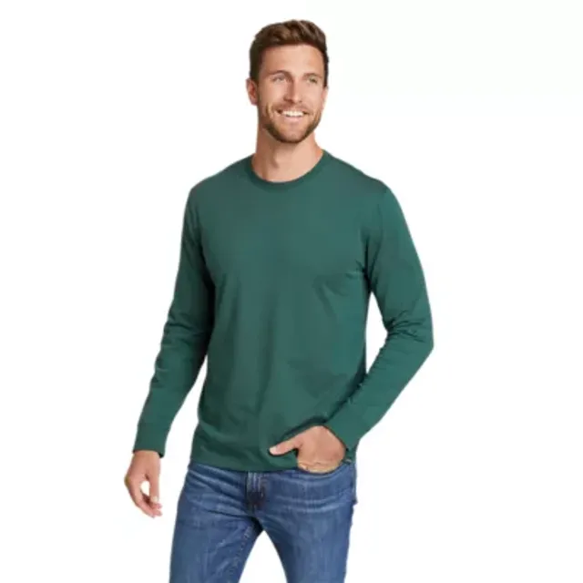 Eddie Bauer Men's Legend Wash 100% Cotton Long-Sleeve Classic T-Shirt 3 Eddie Bauer Men's Legend Wash 100% Cotton Long-Sleeve Classic T-Shirt - Image 3