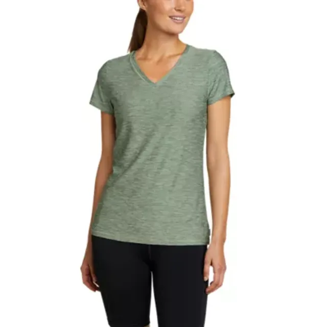 Eddie Bauer Women's Compass Essentials V-Neck T-Shirt 1 Eddie Bauer Women's Compass Essentials V-Neck T-Shirt
