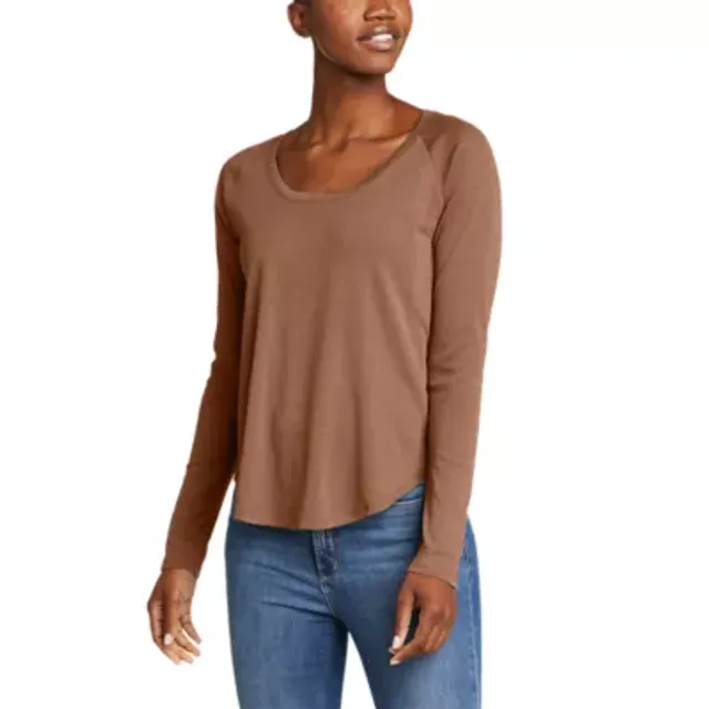 Eddie Bauer Women's Stine's Long-Sleeve Raglan Scoop Neck T-Shirt