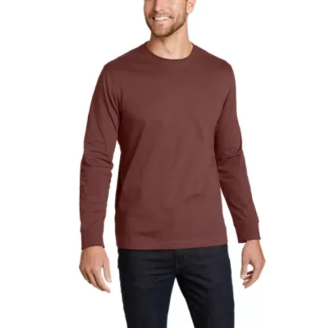 Eddie Bauer Men's Legend Wash 100% Cotton Long-Sleeve Classic T-Shirt 8 Eddie Bauer Men's Legend Wash 100% Cotton Long-Sleeve Classic T-Shirt - Image 8